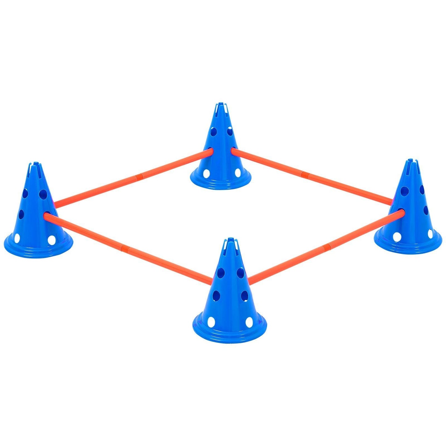 VEVOR Dog Agility Hurdle Cone Set 6 PCS Kit-12 xCones 6 xAgility Rods with Bag
